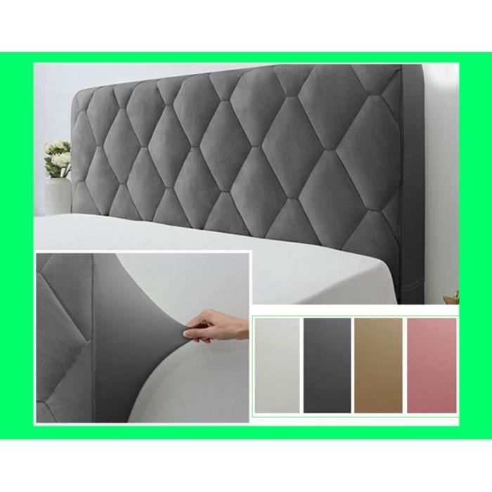 Housse De Tête De Lit Extensible Smingm - Protection Anti-poussière Gris