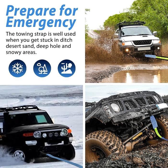 0€40 Sur Corde De Traction Corde Remorquage De Voiture Avec Crochets à - Foto 3