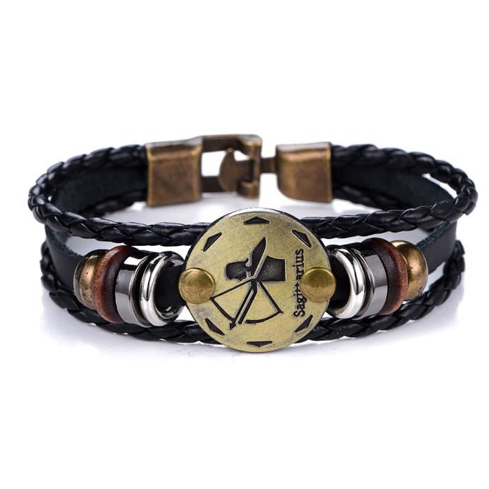 Bracelet « Signe Du Zodiaque » Bélier - Bijou En Gemme Multicolore - 21 Cm - Sans Marque