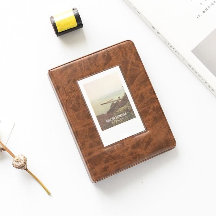 Album Photo 208 Pochettes Pour Photos 3" (7.6 Cm) - Couverture En Lin, Fenêtre Personnalisable, Compatible Instax Mini Et Polaroid