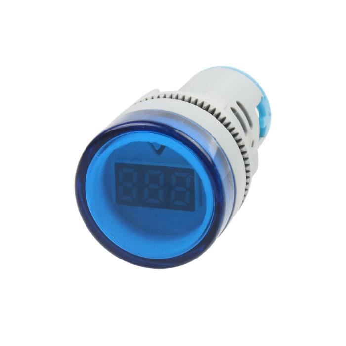 Voltmètre BLANC - Voltmètre LED 22MM AC 60 500V, 1 Pièce, Indicateur De Tension, Voyant Pilote