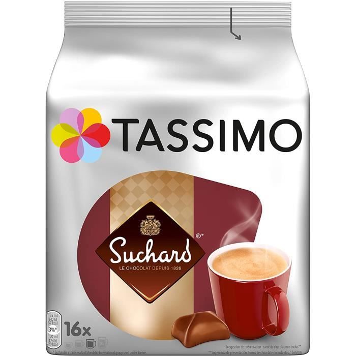 TASSIMO Chocolat Dosettes Suchard - Lot de 5 x 16 boissons
