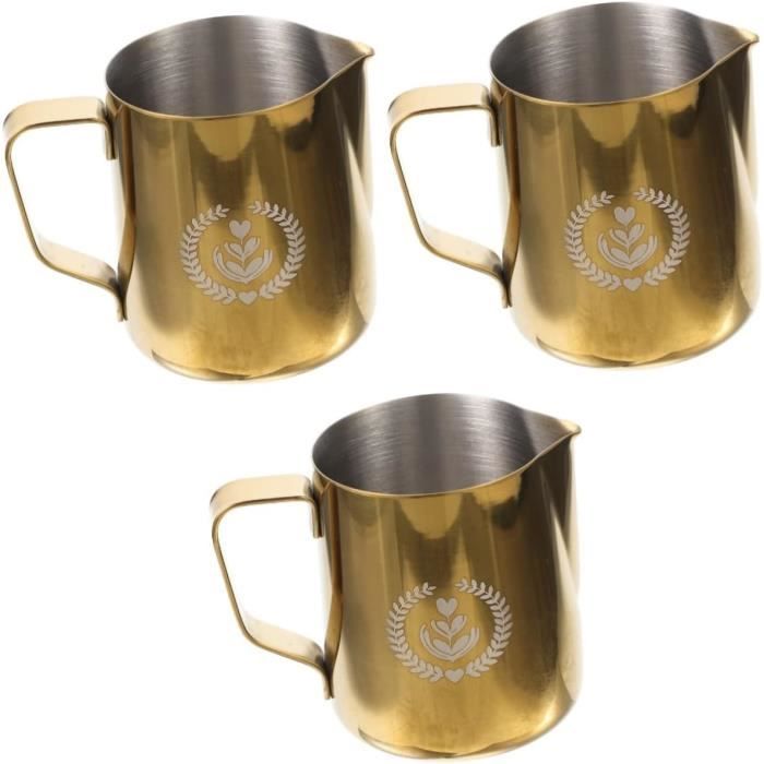 Set De 3 Pichets à Lait En Céramique Tofficu - Design Vintage 9.5x5x5cm Pour Café Et Restaurant