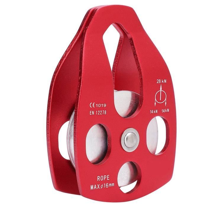 Poulie D’escalade SM SunniMix – Aluminium, 3 Trous, Pour Corde De 13 Mm, Légère Et Résistante