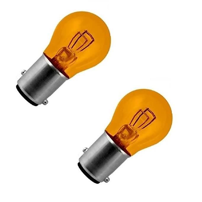 2 ampoule 12V 10W T13 W2.1x9.5d orange voiture moto scooter clignotant  éclairage