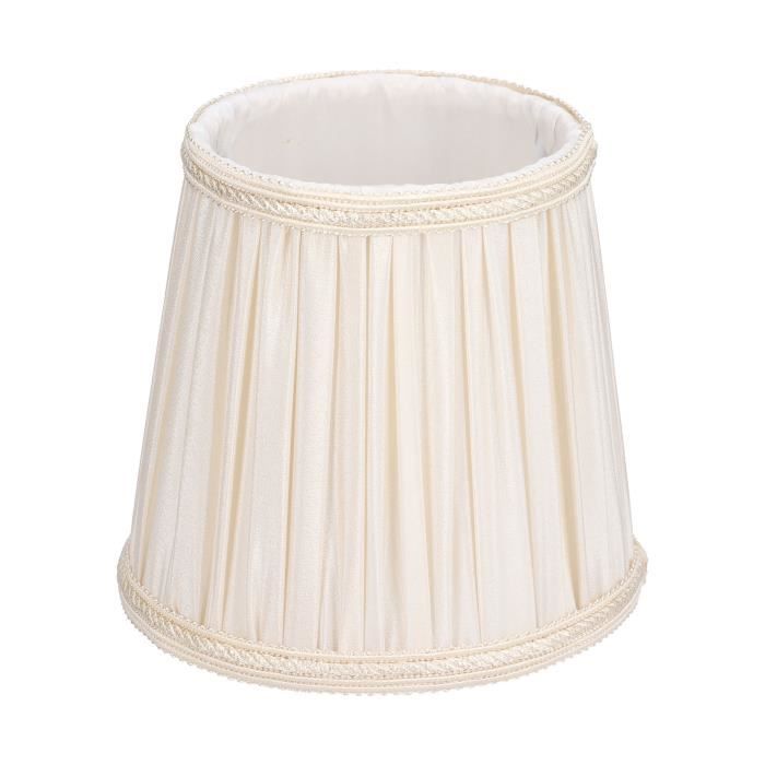 Housoutil Abat-jour Tissu E27 – Diamètre 25 Cm X Hauteur 18 Cm, Élégant Argenté Pour Lampe De Table Ou Chevet