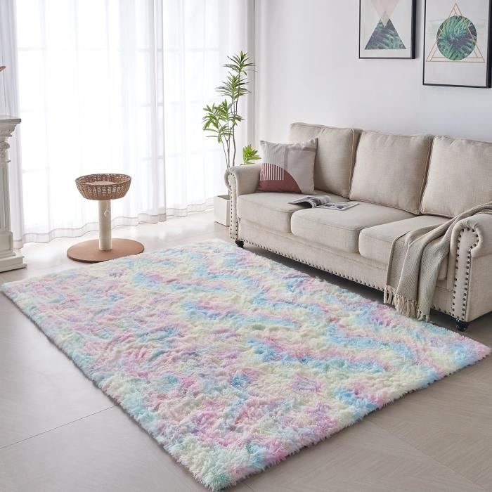 Tapis Chambre Shaggy 60x150 Cm - Très Doux, Antidérapant, Pour Salon Ou Descente De Lit (blanc) - 2