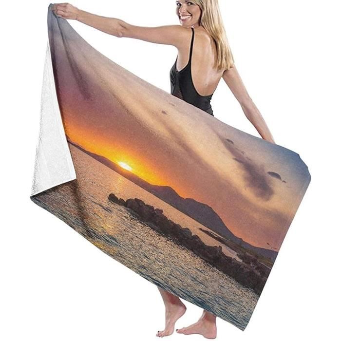 Serviette De Bain Grande Et épaisse En Microfibre, 180x200cm