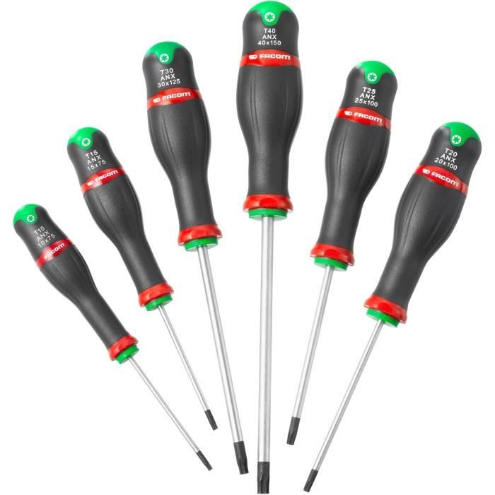 Jeu de 6 tournevis PROTWIST Torx FACOM ATX.J6PB