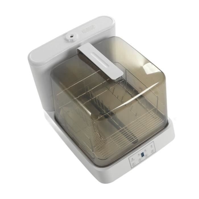Lave-vaisselle De Table 12L 220V - Compact Avec Spray Rotatif Pour 6 Couverts, Blanc