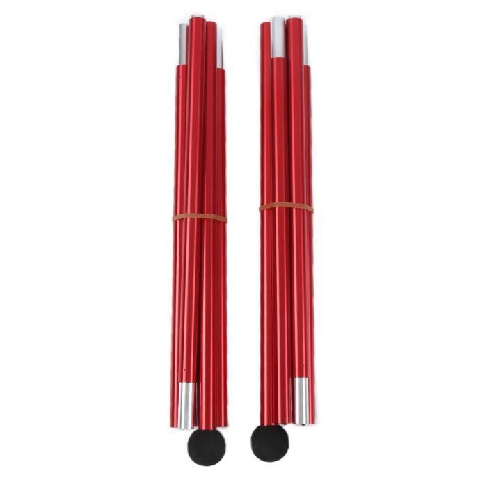 Fiqops Barres De Tente Télescopiques Alu – 4x 87-234 Cm – Légères 600g – Avec Piquets Et Cords – Pour Auvent, Voile D’Ombrage