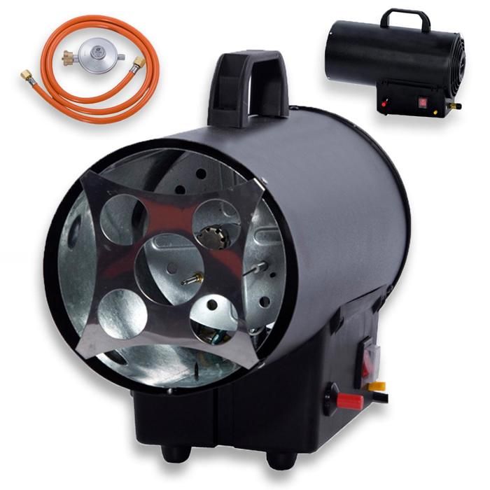 Canon a air chaud - FUXTEC FX-GH10 - Au gaz 10kW 300 m3/h IP44 Import Allemagne détendeur FR non inclus
