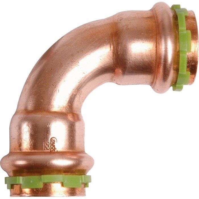 Raccord Cuivre Coudé 90° Femelle - Petit Rayon - À Souder - Diamètre 8 Mm - Marque Frabo - 1