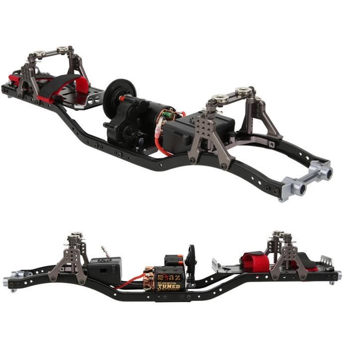 Kit Cadre/Châssis Métal Pour Chenille RC 1/10 Axial SCX10 - Empattement 275/313/324mm
