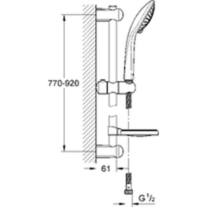 Grohe Euphoria 110 Ensemble de douche complet 3 jets (27227001)