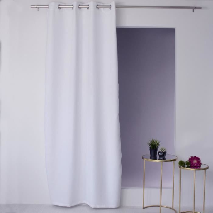 rideau occultant imprime art deco blanc 140 x 240 cm cdiscount maison