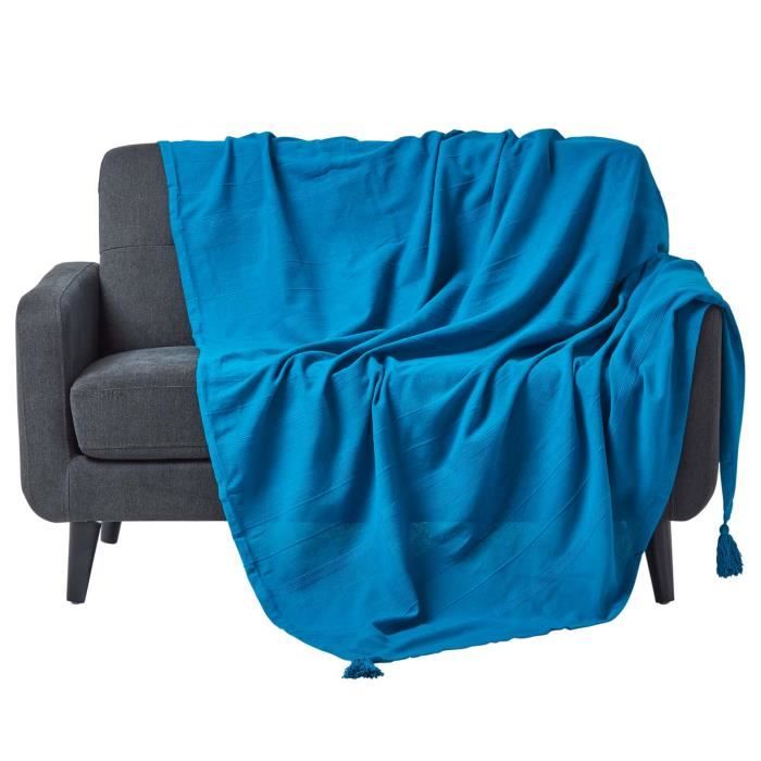 Jeté de lit ou de canapé Rajput Turquoise 255 x 360 cm