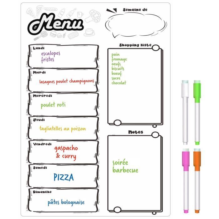Calendrier 2025 Magnétique Effaçable à Sec Pour