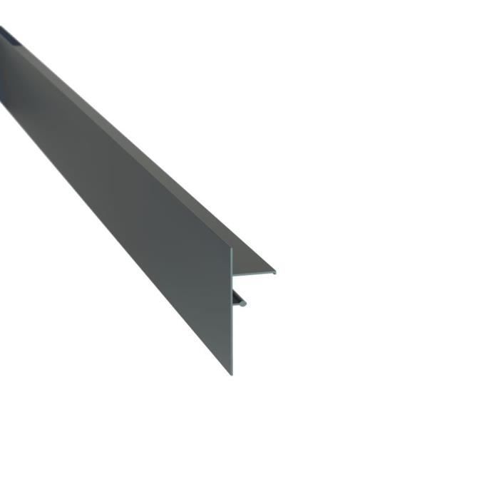 Profilé de finition clipsable pour terrasse sur plots - Jouplast - Gris anthracite - 100 mmmm