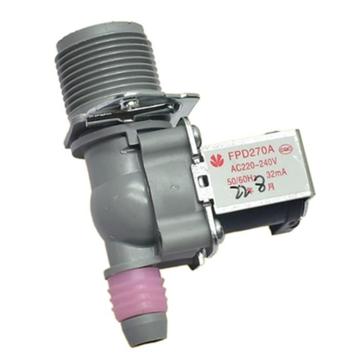 Électrovanne D'Entrée D'Eau 220-240V 4 Broches Double Tubes Pour Machine à Laver