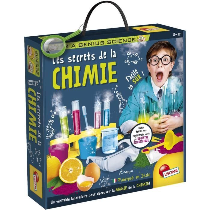Laboratoire chimie LISCIANI I' a Genius Secrets de la chimie 50 expériences Matériel complet Activités sûres