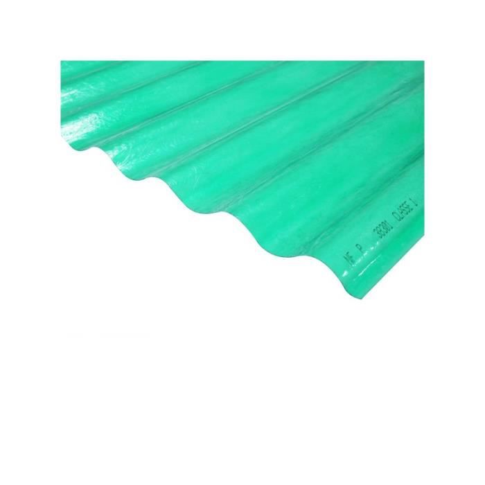 Plaque ondulée en polyester MCCOVER - L: 2 m - l: 90 cm - Vert