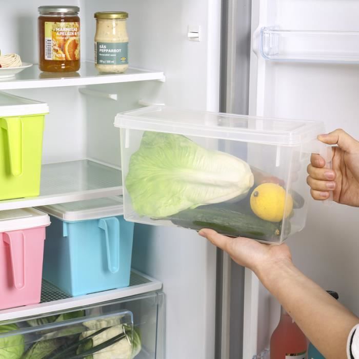 Couleur aléatoire Kaimeilai Boite Rangement Réfrigérateur 4PCS Réfrigérateur Organiseur Empilable Panier Frigo Rangement Frigo pour Cuisine Réfrigérateur et Congélateur