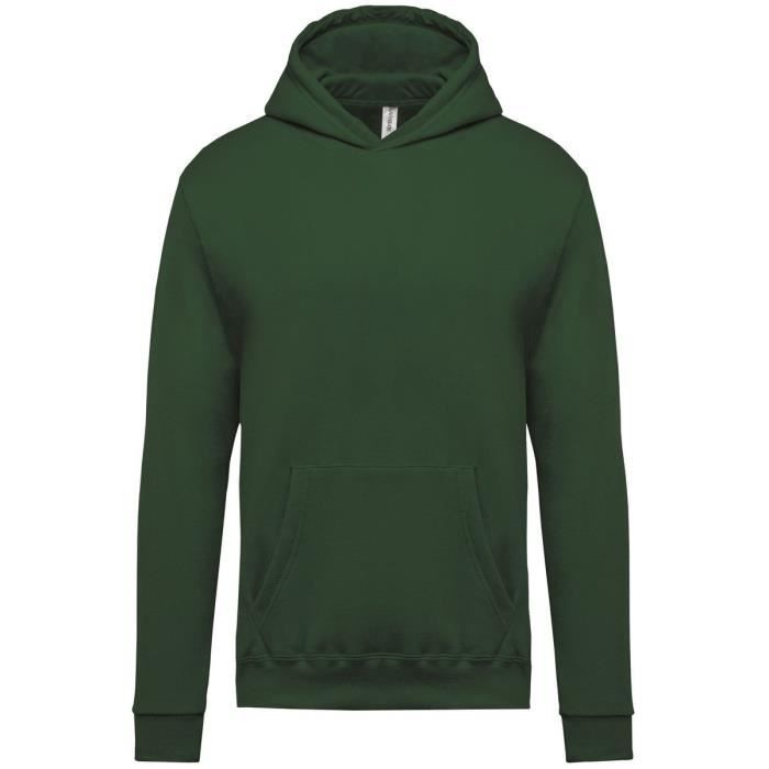 Sweat a capuche enfant Ados K477 vert foret Vert Cdiscount Pret a Porter