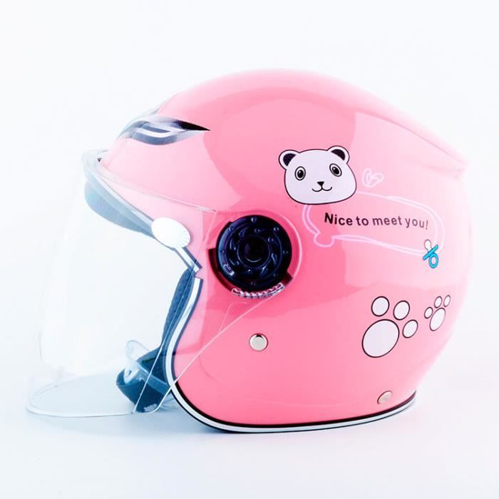 Enfants Casque De Dessin Anime Casque De Moto Batterie Electrique