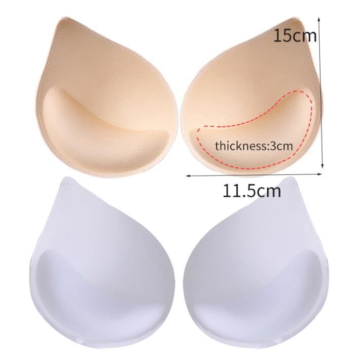 Renfort Poitrine Bikini 4 Paires Inserts Soutien-gorge Triangle DILISEN - Mousse Push-up Amovible Et Auto-adhésive Coque Soutien Gorge
