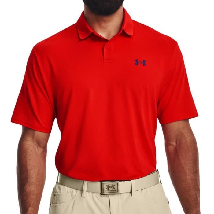 Polo Rouge Homme Under Armour 2.0