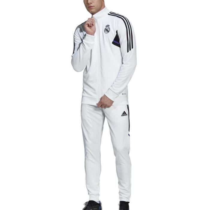 Real Madrid Survetement Blanc Homme Adidas 2023 Cdiscount Pret a Porter