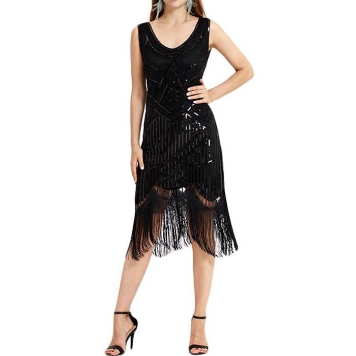 robe frange paillette