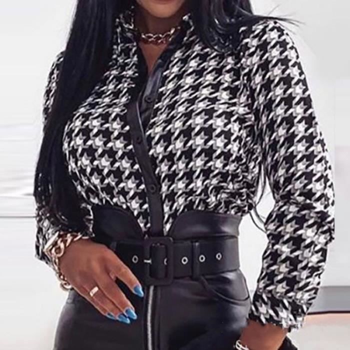 Chemise pied sales de poule femme