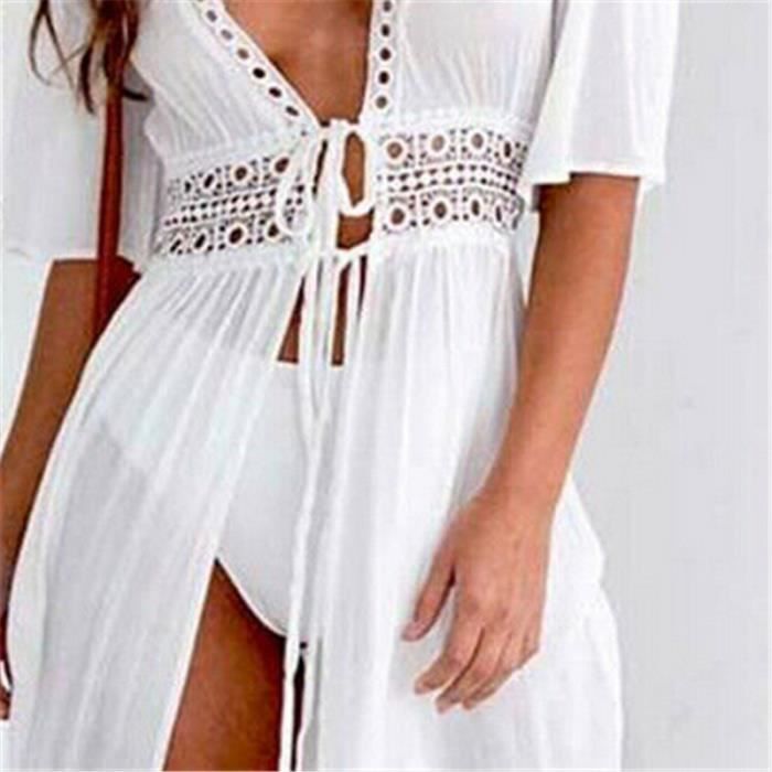 Robe de plage - Longue blanche pour - FR29GB8 1 - Cdiscount Pr??t-?�-Porter