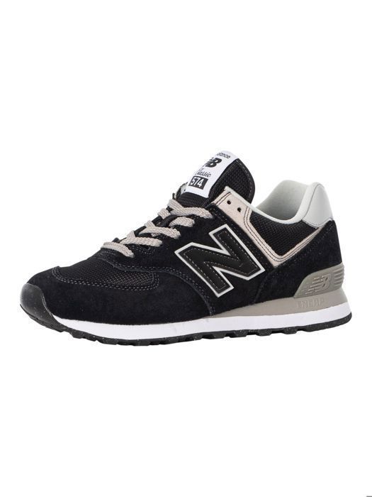 Chaussure Homme New Balance ML 574 - Noir - Lacets - Tige Textile