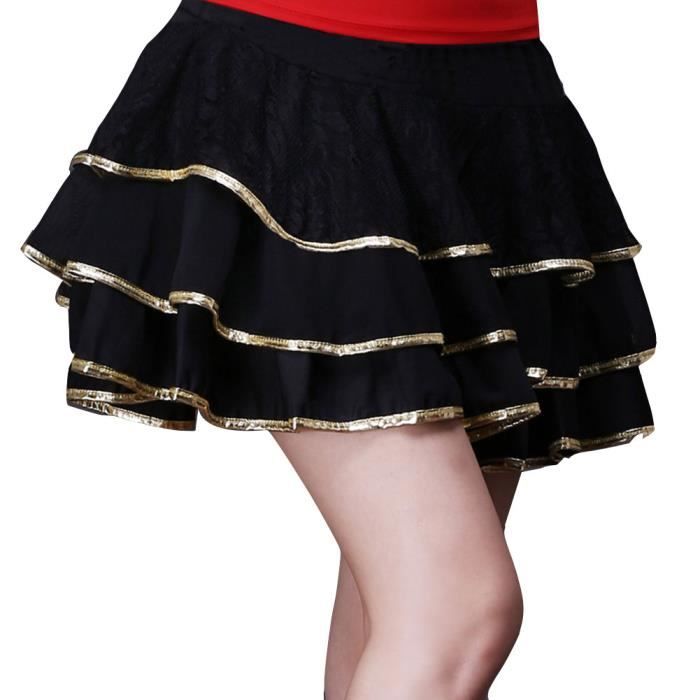 TiaoBug Jupe Eté Enfant Fille Jupe Danse Ballet Tulle Tutu Jupe Latine Jazz Salsa Samba Rumba