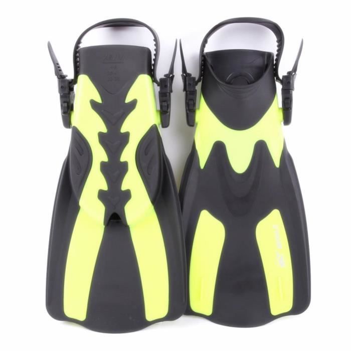 Palmes Courtes Réglables Snorkeling Taille 42-47 | Antidérapantes Pour Hommes Et Femmes | Natation Plongée