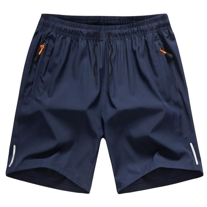 Bermuda Homme,Été Bermuda de Sport Homme,Short avec Poches pour Hommes,Bleu