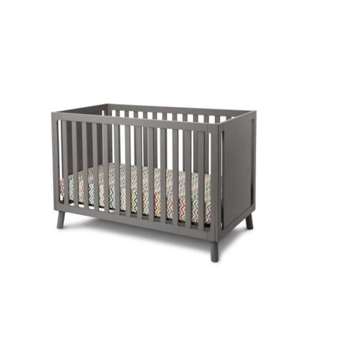 Lit A Barreaux Delta Children 70 X 140 Cm Manhattan Gris Cdiscount Puericulture Eveil Bebe