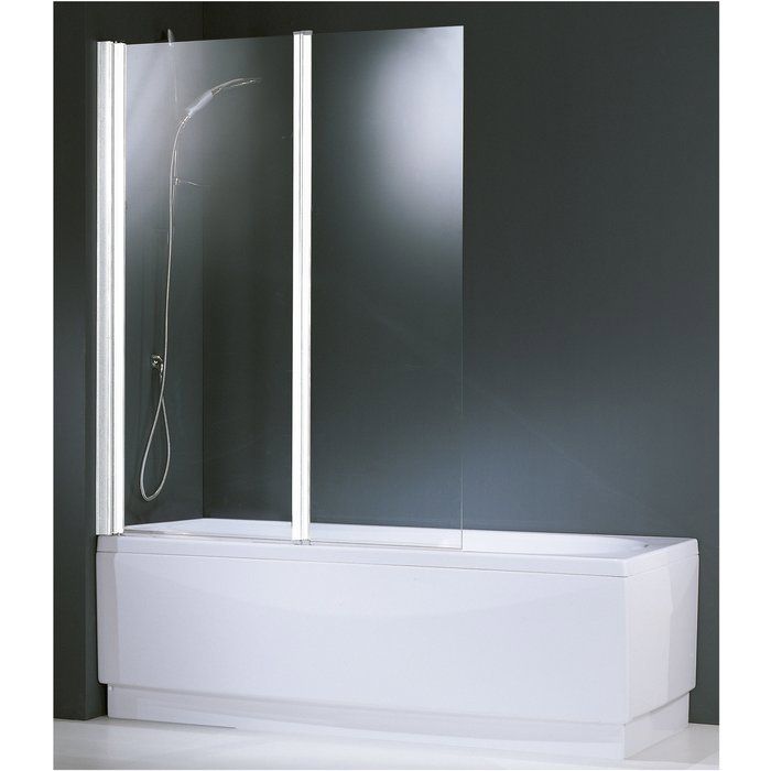Paroi De Baignoire Transparent 1 Panneau Coulissant Version Droite