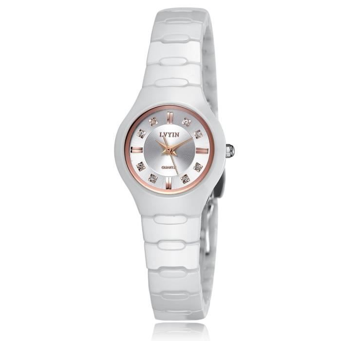 Lvyin montre en ceramique etanche decontracte Couple montre montres poignet Simple precision montres cadeau present 6801L Achat vente montre Homme Adulte Cdiscount