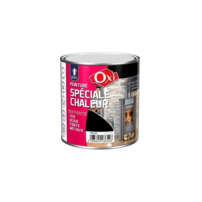 PEINTURE CHALEUR 200° - 500 ML NOIR MAT