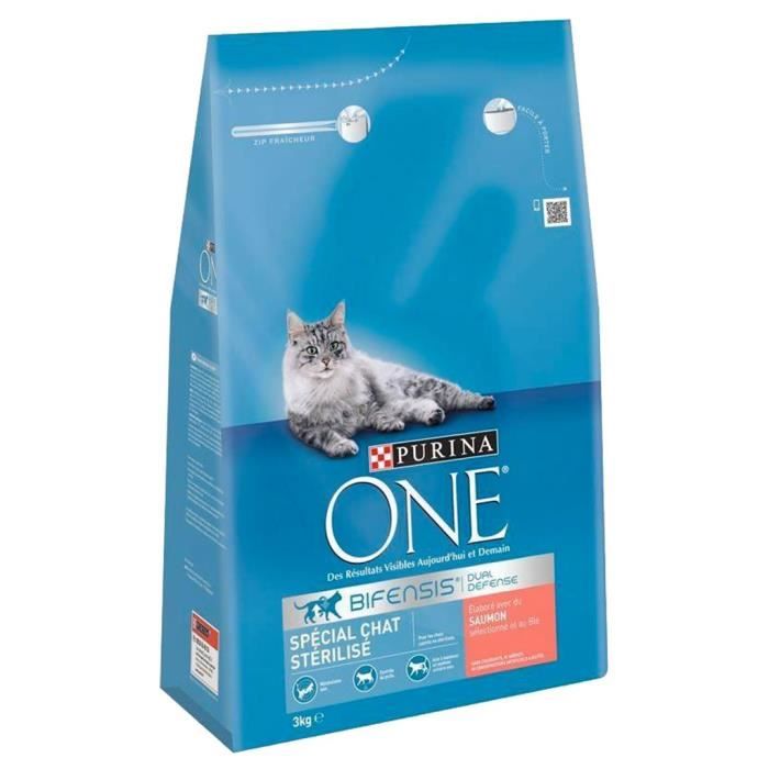 Meilleurs prix pour Croquettes - PURINA ONE - Saumon - 3kg - Lot de 2 - Spécial Chat Stérilisé