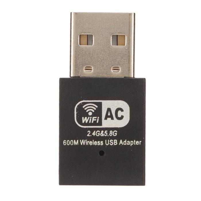 Clé WiFi USB Double Bande 600Mbps - Adaptateur Sans Fil Pour PC Fixe (2.4/5GHz)