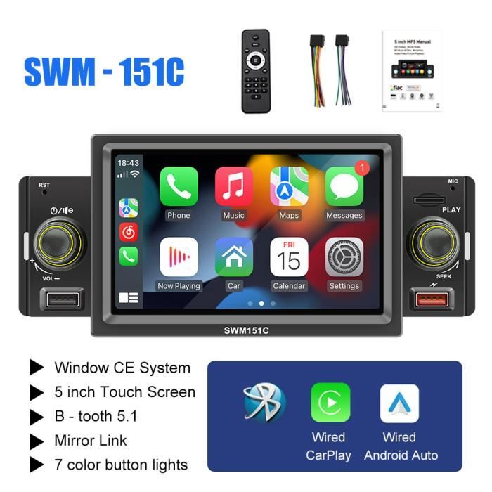 5INCH Écran tactile autoradio bluetooth 1 Din Système Window CE Cdiscount Auto