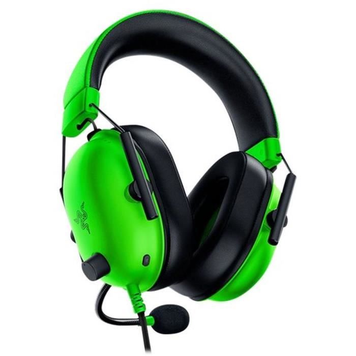 Casque-Micro Gaming RAZER BLACKSHARK V2 X GREEN - Compatible Mac - Câble 1.3m - Stéréo - Garantie 2 ans