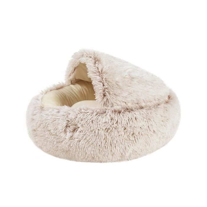 Meilleurs prix pour RNGCPTO Panier Chat,Lit moelleux pour Chats et Chiens,Panier Chaud Semi-fermé pour Animaux de Compagnie,Couchage Habitat 65cm D-Cafe