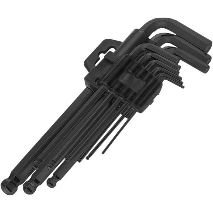 Jeu De Clés Allen Torx 9 Pièces Jeu De Clés Coudées Jeu De Clés Héxagonales Tête Sphérique