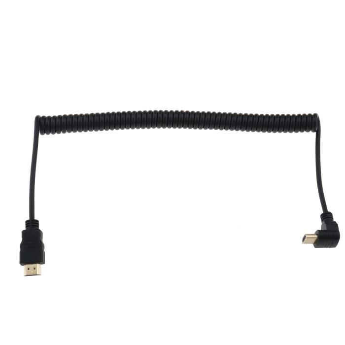 Cavo A Spirale 4K Mini HDMI A HDMI 2.2FT - Ultra Flessibile E Compatto - 18 Gbps Per Fotocamera, Tablet E HDTV